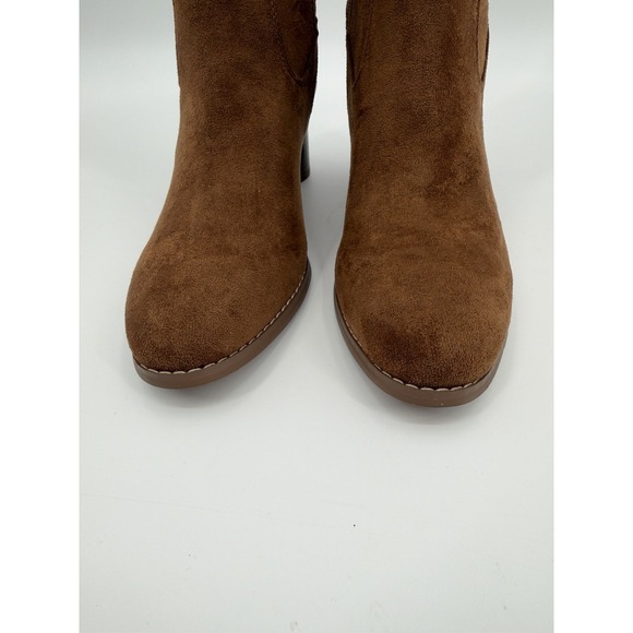 C Wonder Womens Knee High Boot Size 8 New Tan Suede - Picture 3 of 12